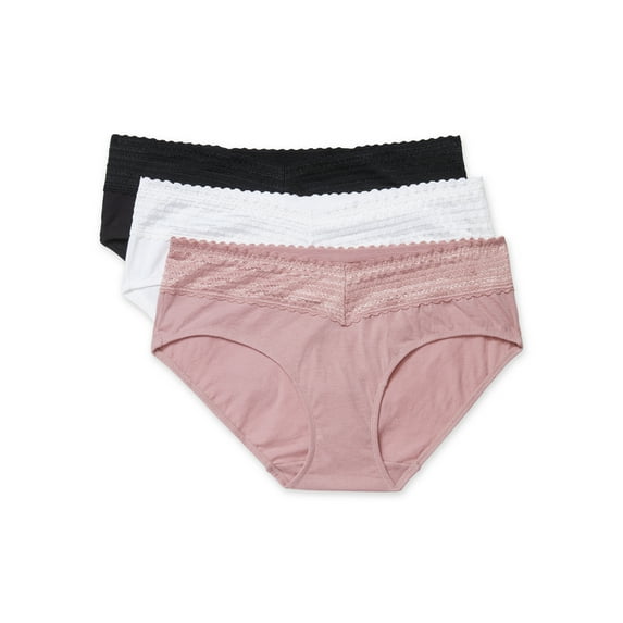 Warners® Blissful Benefits Dig-Free Comfort Waist with Lace Cotton Hipster 3-Pack RU2263W