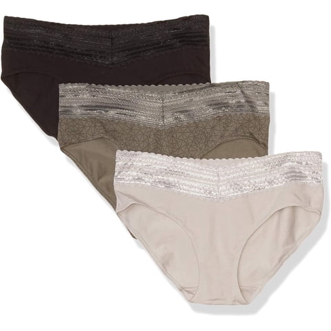 Warners® Blissful Benefits Dig-Free Comfort Waist with Lace Cotton Hipster 3-Pack RU2263W