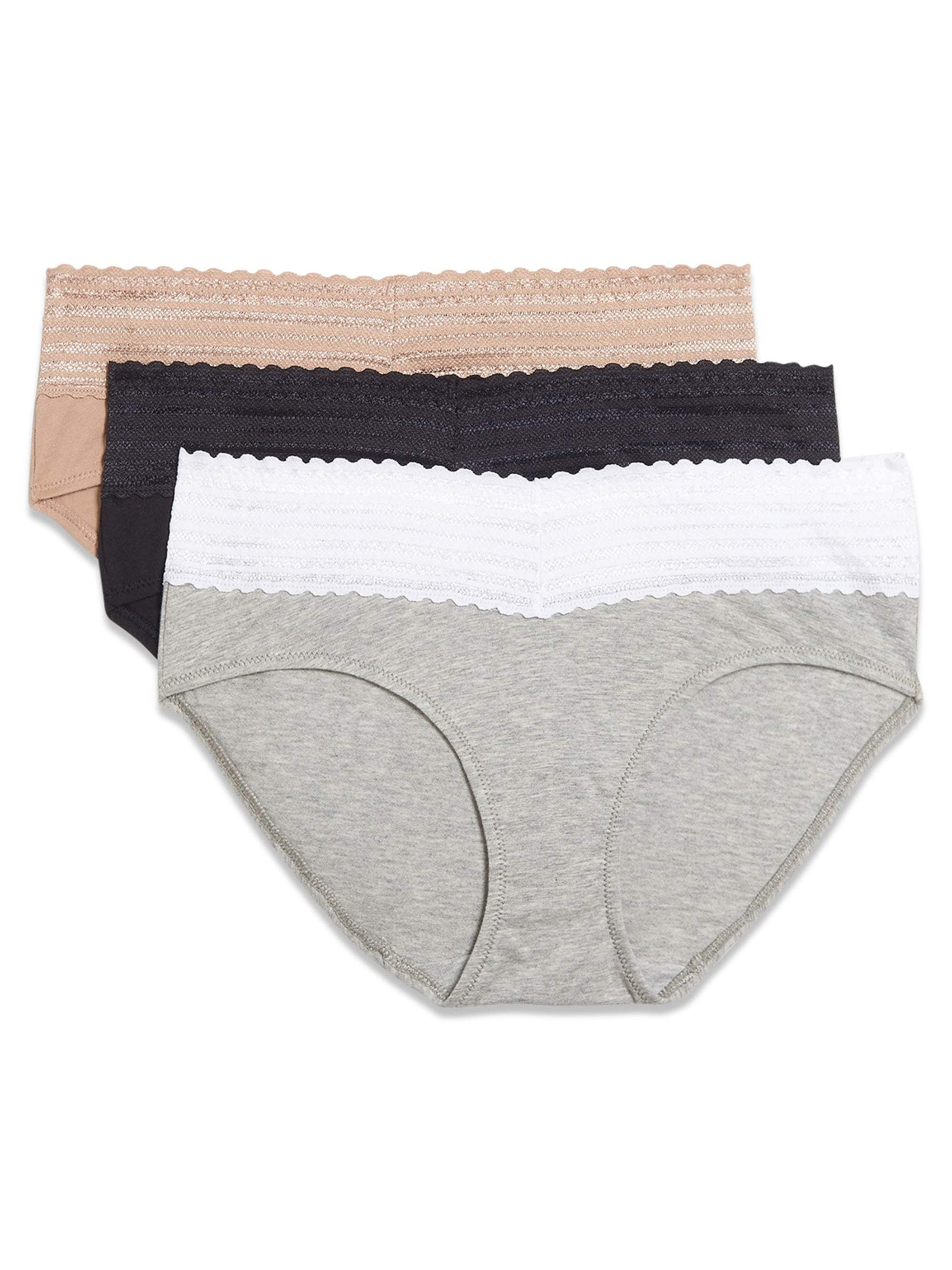 Warners® Blissful Benefits Dig-Free Comfort Waist with Lace Cotton Hipster 3 -Pack RU2263W 