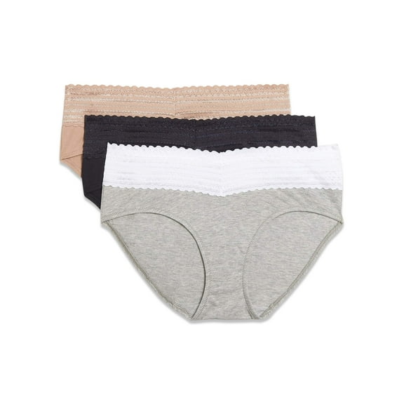 Warners® Blissful Benefits Dig-Free Comfort Waist with Lace Cotton Hipster 3-Pack RU2263W