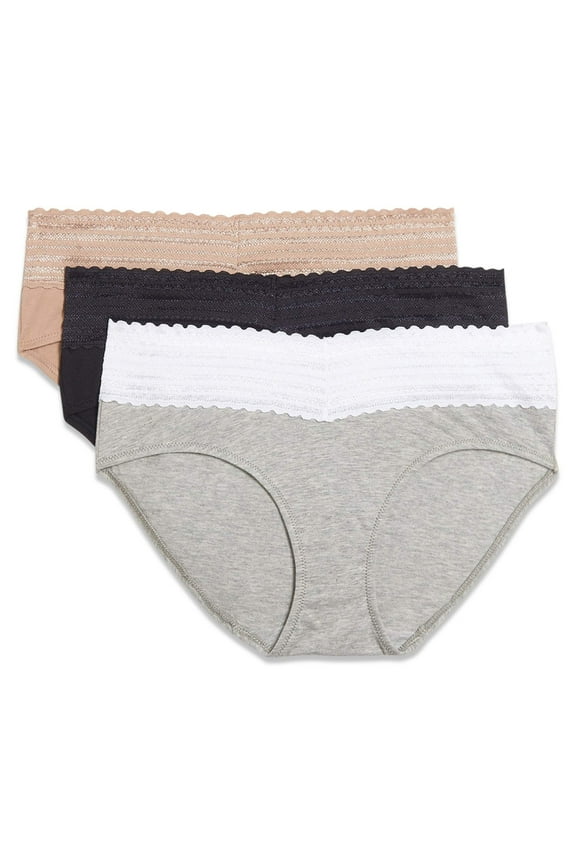 Warners® Blissful Benefits Dig-Free Comfort Waist with Lace Cotton Hipster 3-Pack RU2263W