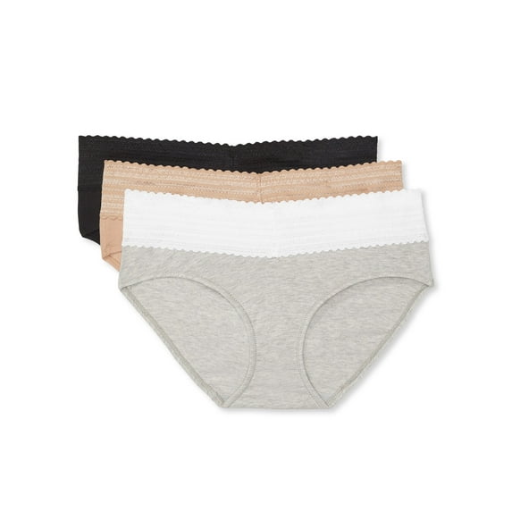 Warners® Blissful Benefits Dig-Free Comfort Waist with Lace Cotton Hipster 3-Pack RU2263W