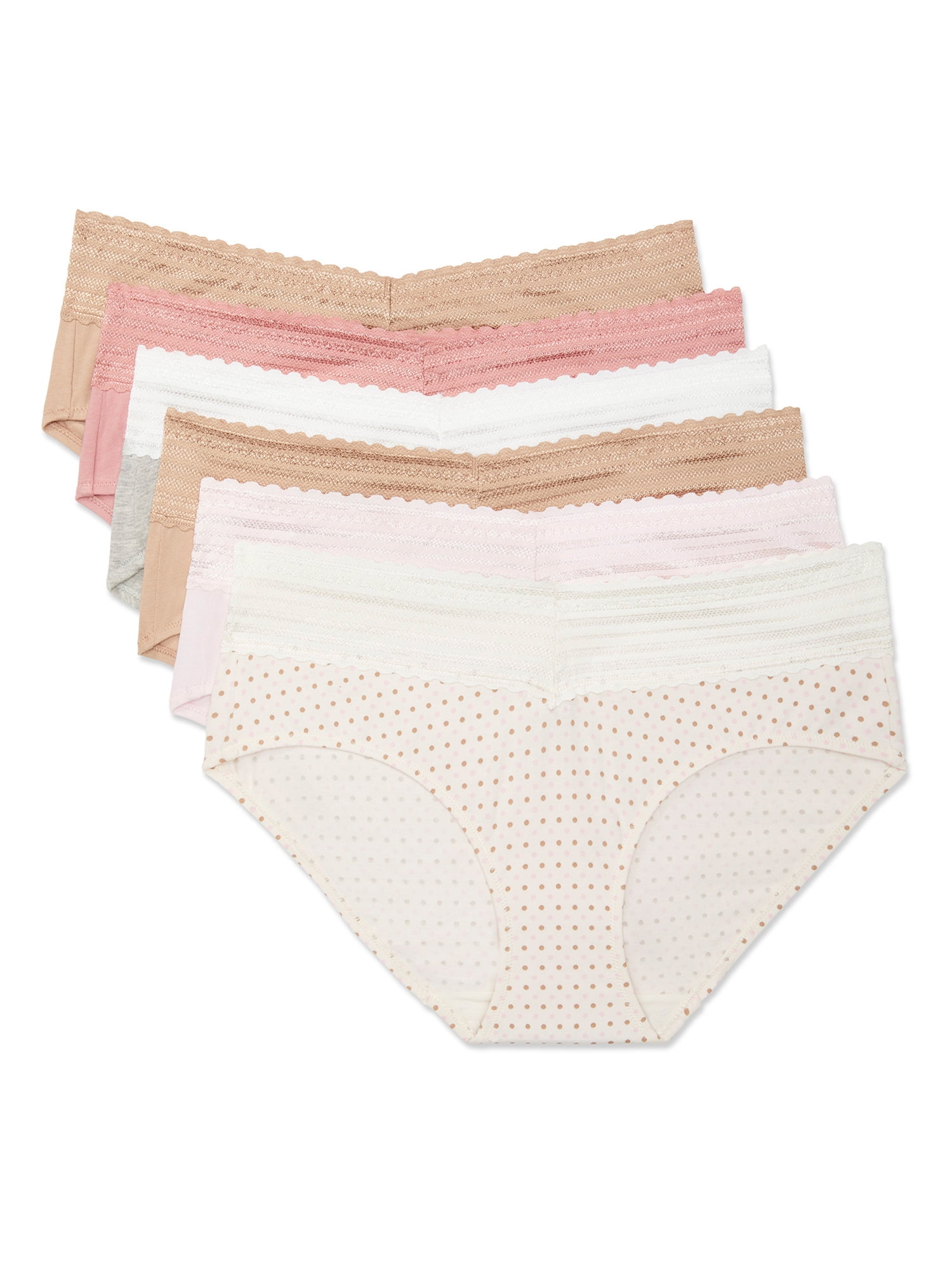Warners® Blissful Benefits Dig-Free Comfort Waist with Lace Cotton Hipster  6-Pack RU2266W
