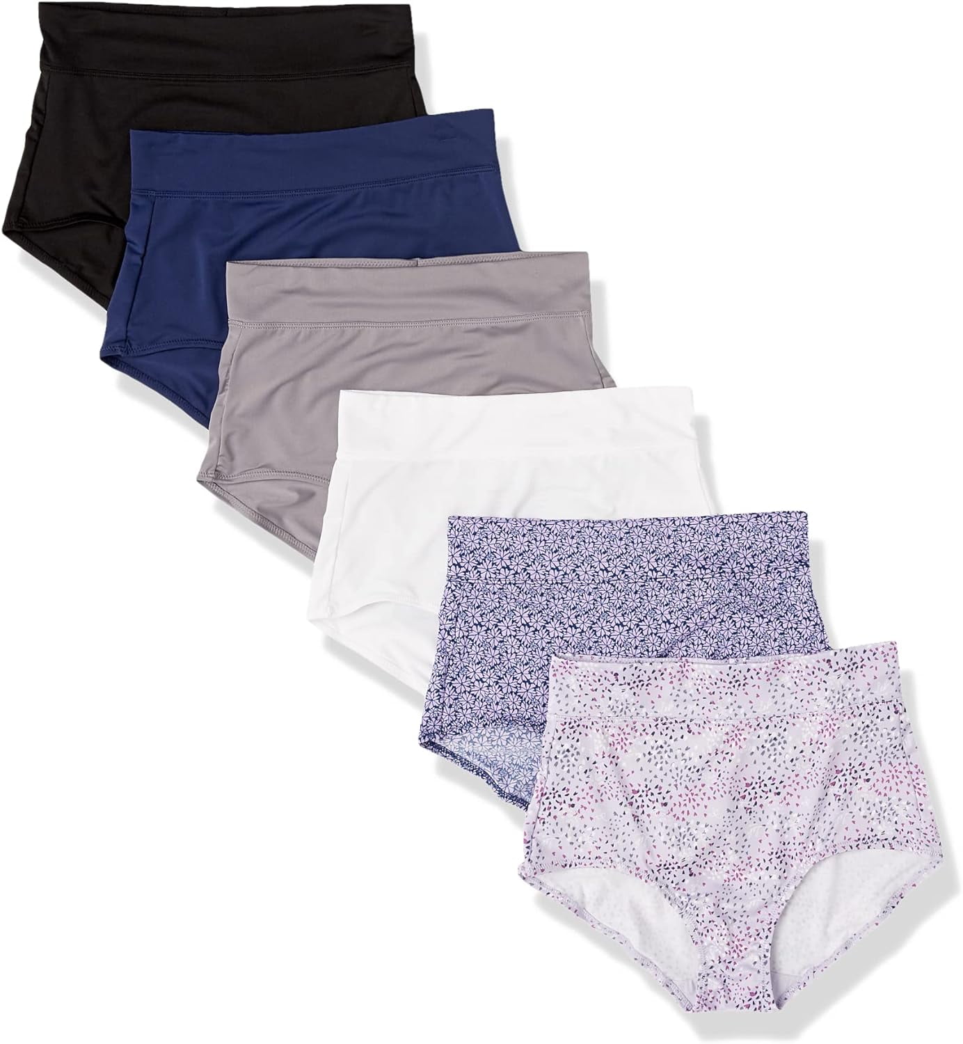 Warners® Blissful Benefits Dig-Free Comfort Waistband Microfiber Brief  6-Pack RS9046W 