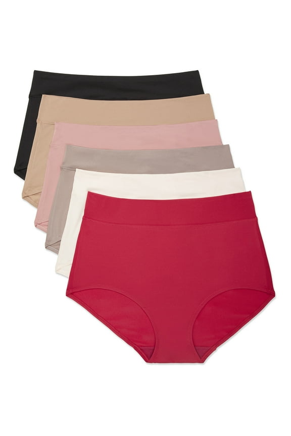 Warners® Blissful Benefits Dig-Free Comfort Waistband Microfiber Brief 6-Pack RS9046W