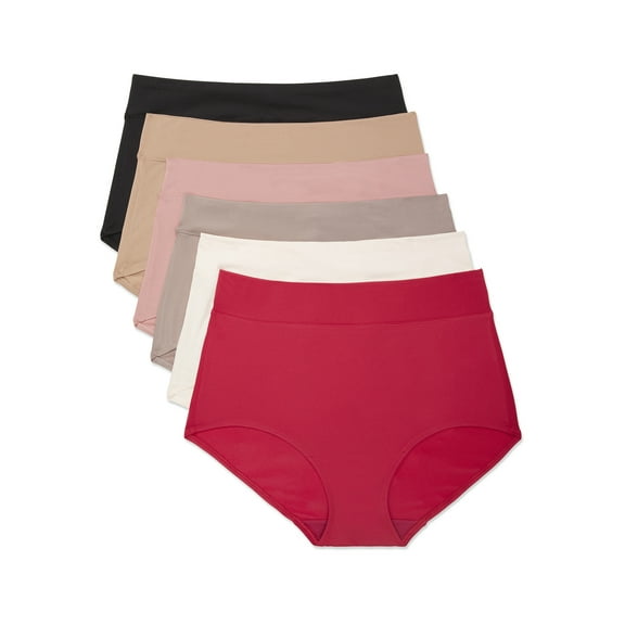 Warners® Blissful Benefits Dig-Free Comfort Waistband Microfiber Brief 6-Pack RS9046W