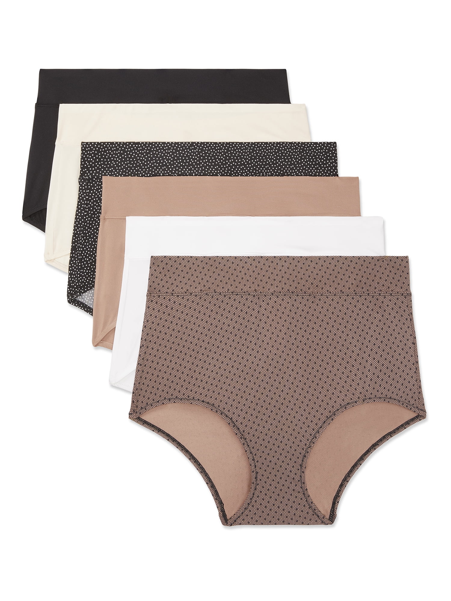 Warners® Blissful Benefits Dig-Free Comfort Waistband Microfiber Brief  6-Pack RS9046W