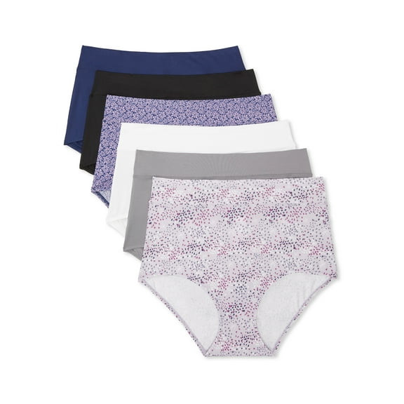 Warners® Blissful Benefits Dig-Free Comfort Waistband Microfiber Brief 6-Pack RS9046W