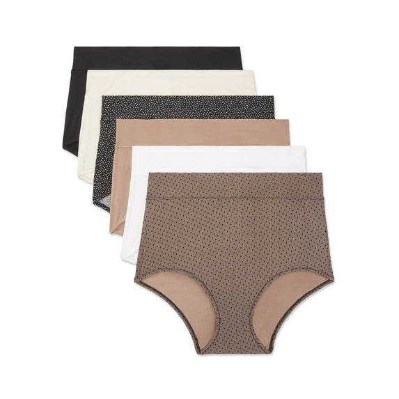 Warners® Blissful Benefits Dig-Free Comfort Waistband Microfiber Brief 6-Pack