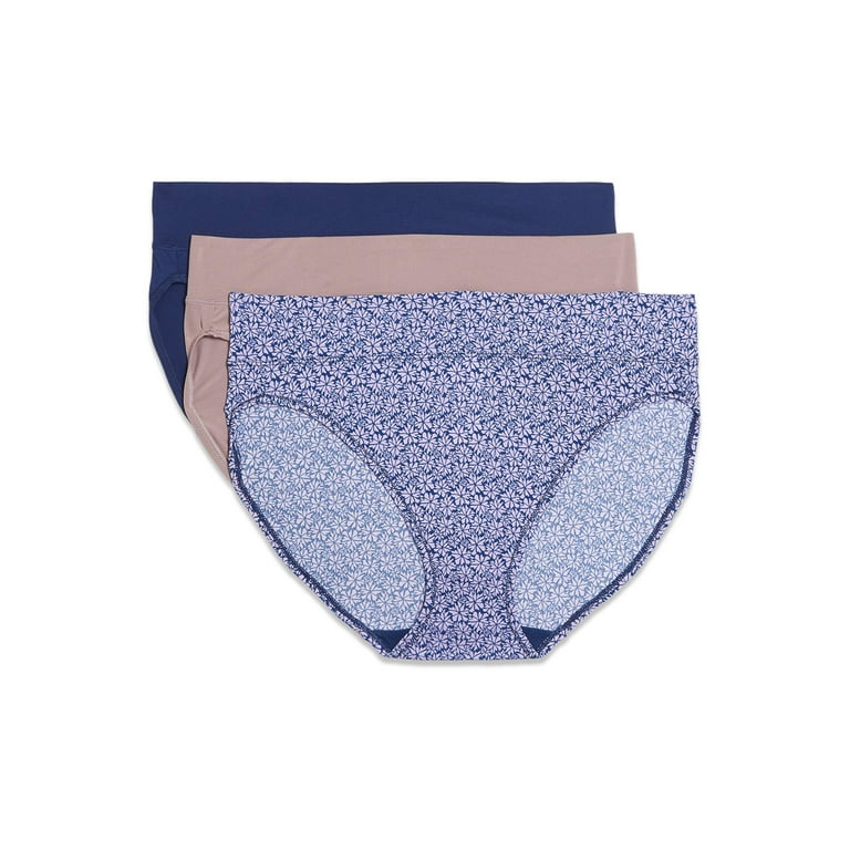 Warners® Blissful Benefits Microfiber Hi-Cut Underwear with Comfort  Waistband 3-Pack