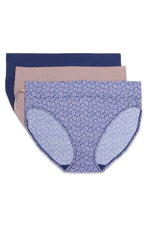 Warners® Blissful Benefits Dig-Free Comfort Waistband Microfiber Hi-Cut 3-Pack 5138W