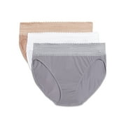 Warners® Blissful Benefits Dig-Free Comfort Waistband with Lace Microfiber Hi-Cut 3-Pack 5109W