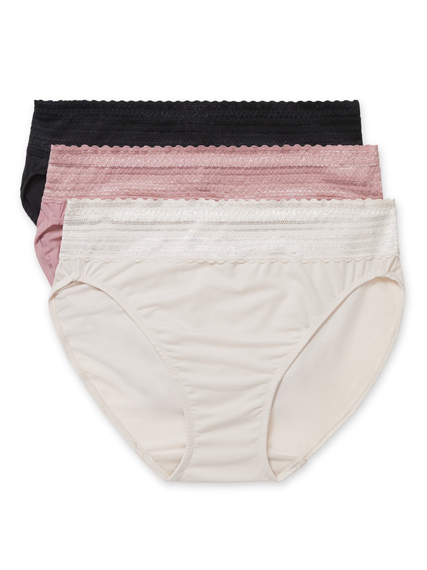 Warners® Blissful Benefits Dig-Free Comfort Waistband with Lace Microfiber Hi-Cut 3-Pack 5109W