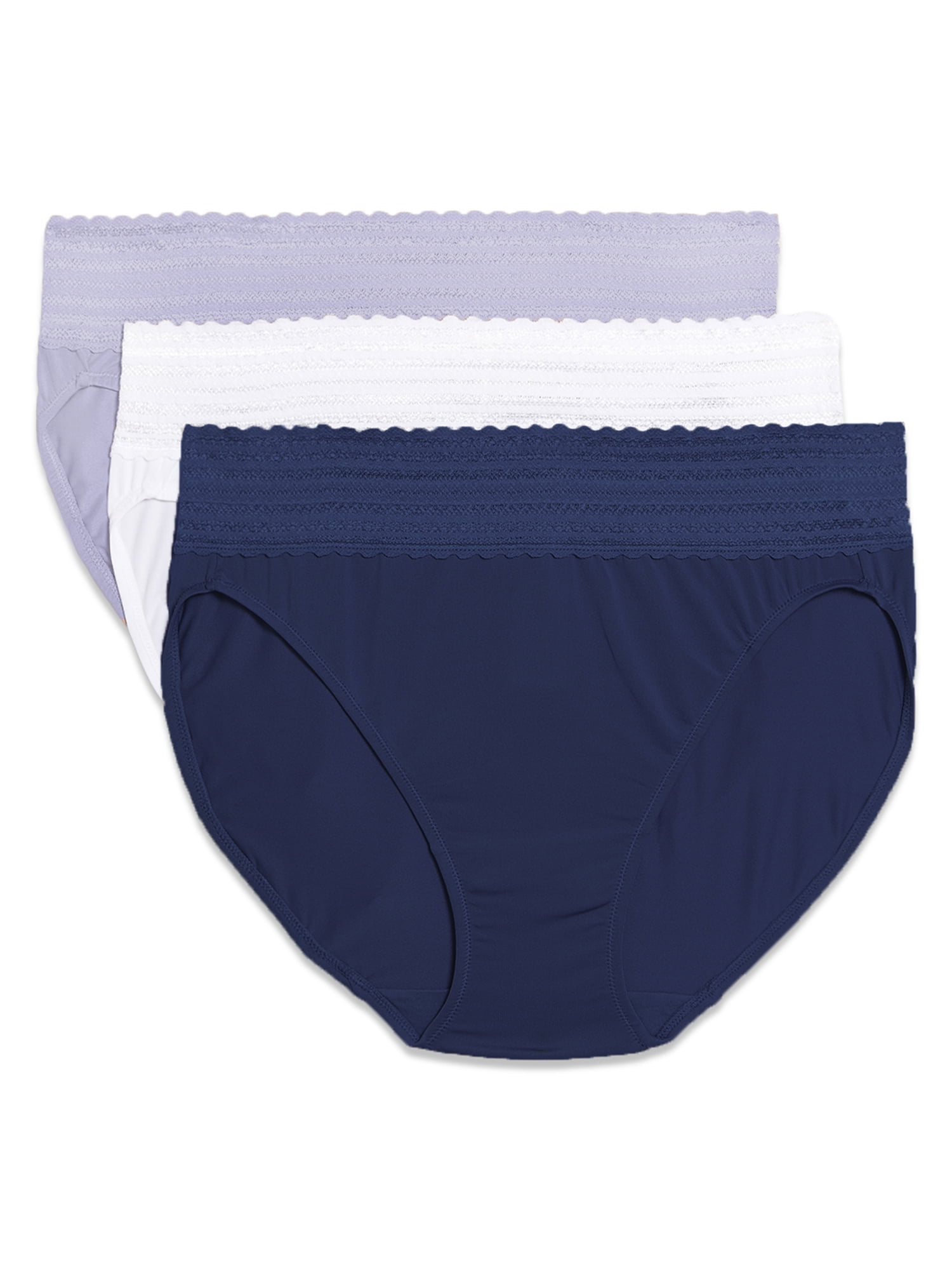 Warners® Blissful Benefits Dig-Free Comfort Waistband with Lace Microfiber Hi-Cut 3-Pack 5109W