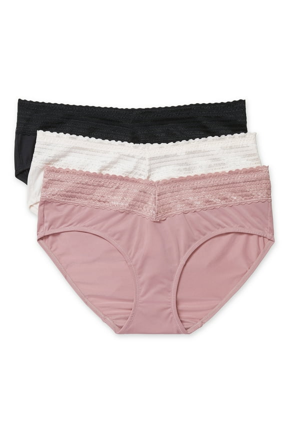 Dig-Free Microfiber Lace Hipster 3-Pack RU1793W