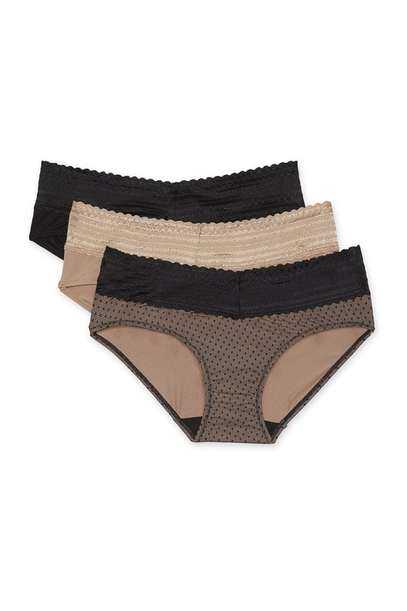 Dig-Free Microfiber Lace Hipster 3-Pack RU1793W