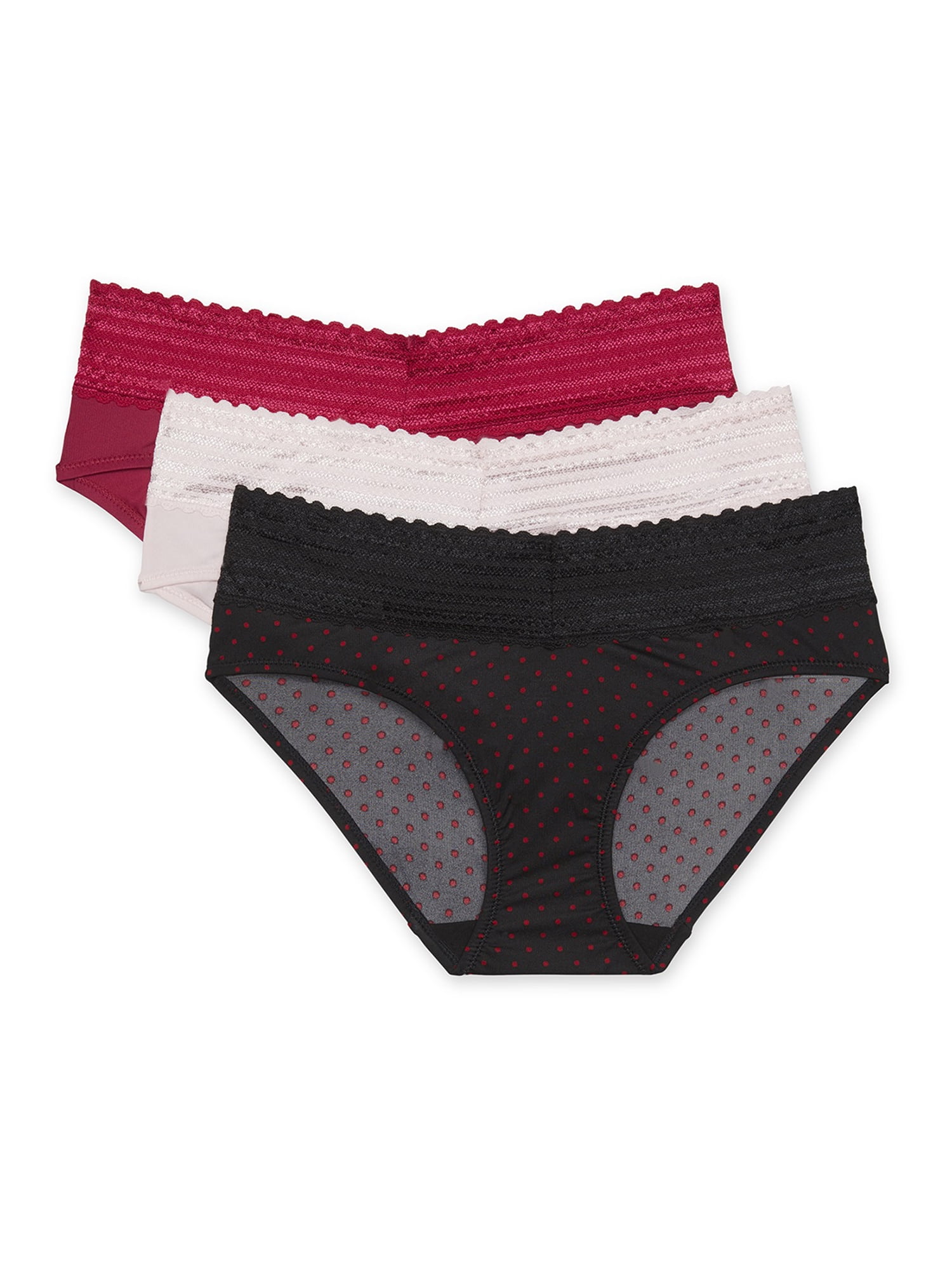 Warners® Blissful Benefits Dig-Free Comfort Waist with Lace Cotton Hipster  6-Pack RU2266W 