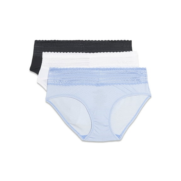 Warners Blissful Benefits Dig-Free Microfiber Lace Hipster 3-Pack RU1793W
