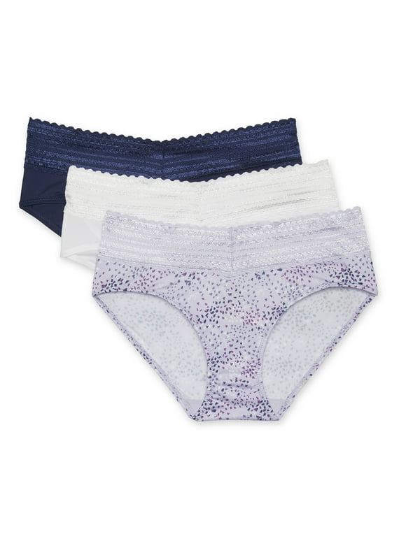 Dig-Free Microfiber Lace Hipster 3-Pack RU1793W