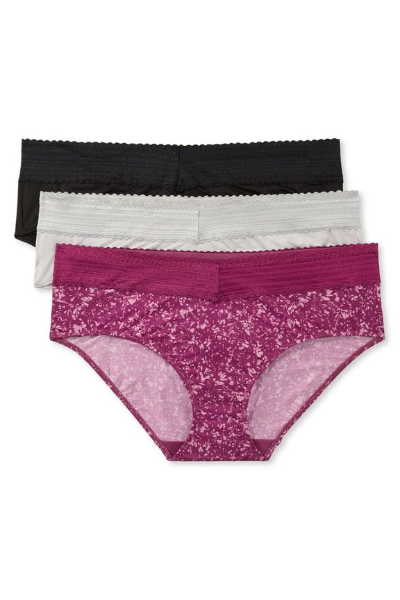 Warners® Blissful Benefits Women's Dig-Free Microfiber Lace 3-Pack Hipster