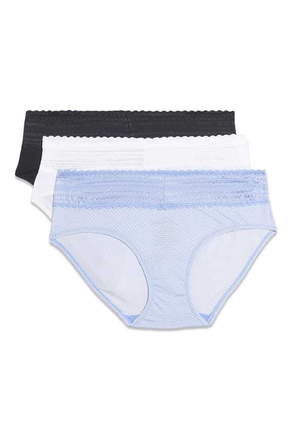 Warners® Blissful Benefits Women's Dig-Free Microfiber Lace 3-Pack Hipster