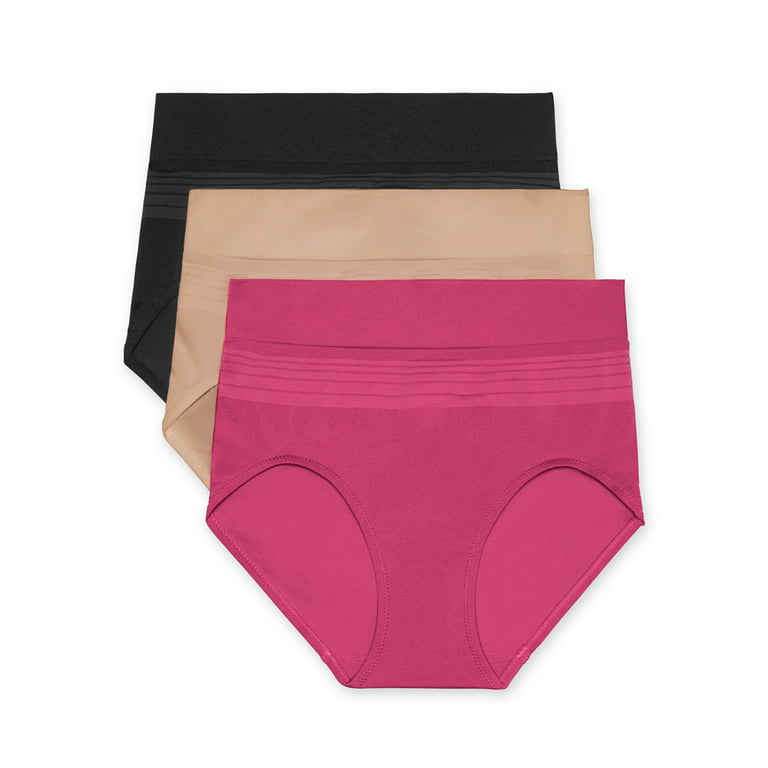 Warner's Women's Blissful Benefits Seamless Brief Panty 3 Pack