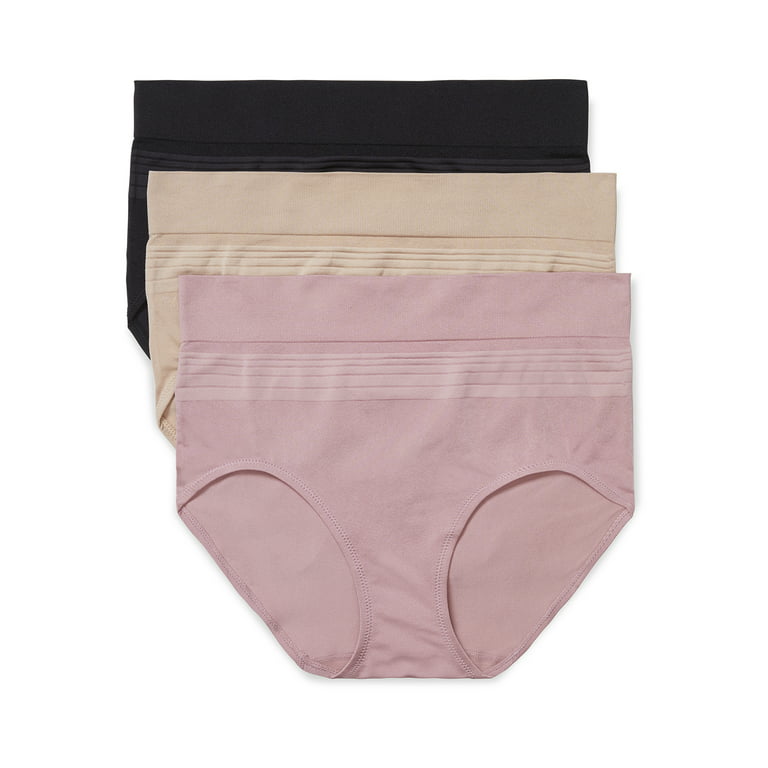 Warner's Women's Blissful Benefits Seamless Brief Panty 3 Pack