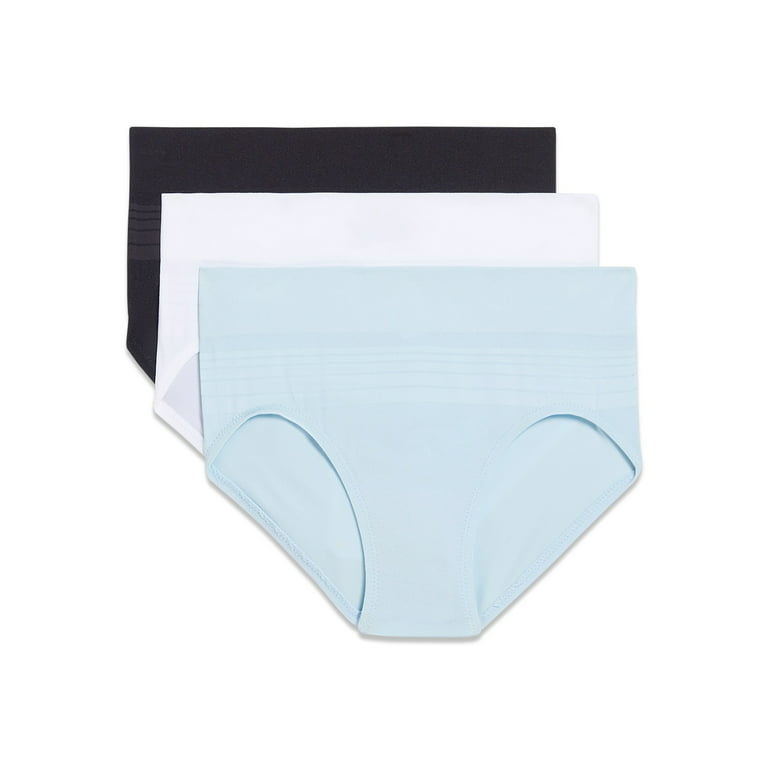  Warners Womens Blissful Benefits By Warners Seamless Panty 3  Pack Hipster Panties