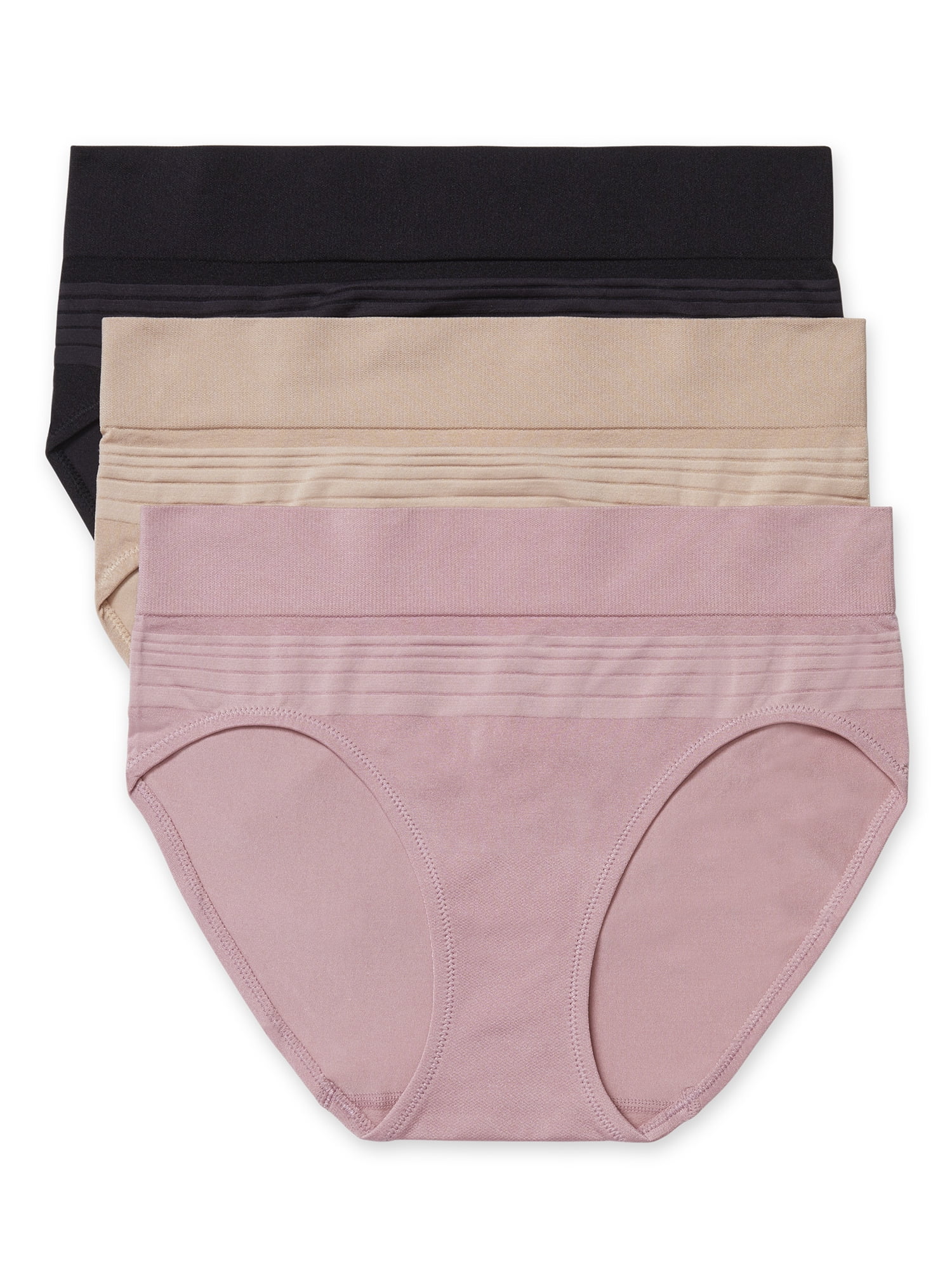 Warner's Blissful Benefits - Slip Hipster Invisibile, Confezione Da 3 (Senza Cuciture, Morbido E Comodo)