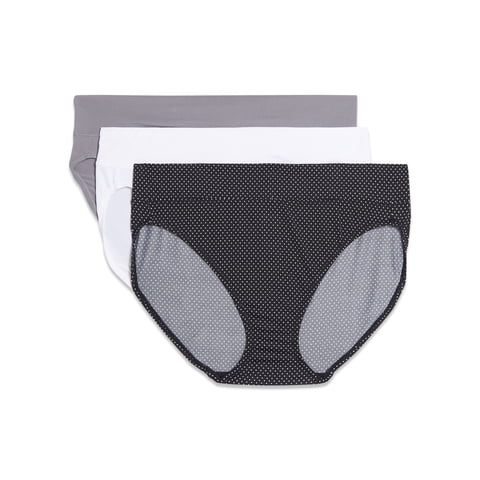Warners® Blissful Benefits Women's Dig-Free Comfort Waistband Microfiber 3-Pack Hi-Cut