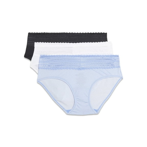 Warners® Blissful Benefits Women's Dig-Free Microfiber Lace 3-Pack Hipster