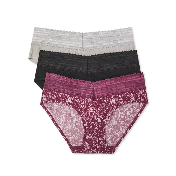 Warners® Blissful Benefits Women's Dig-Free Microfiber Lace 3-Pack Hipster