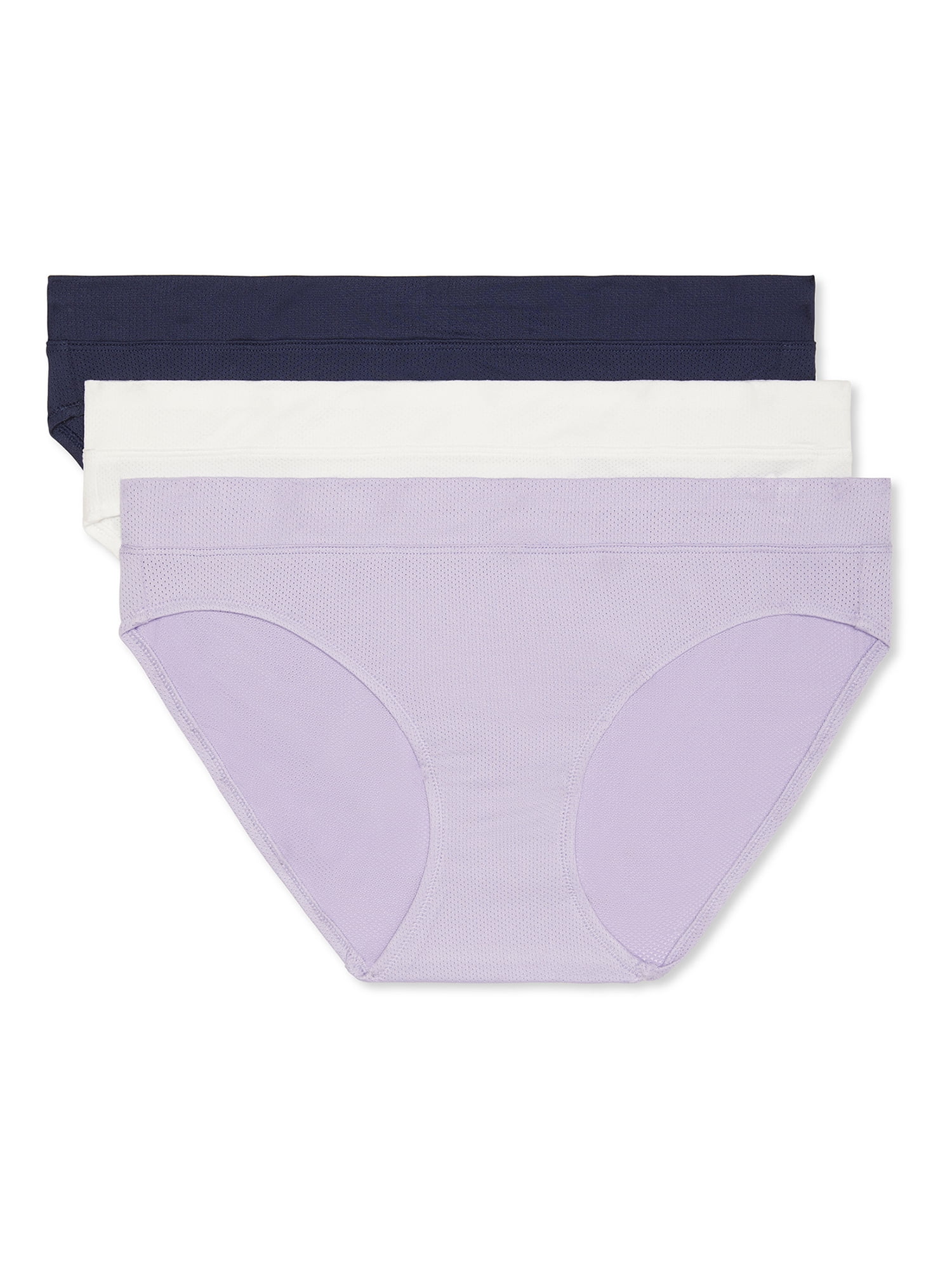 Warner's womens Blissful Benefits Moisture-wicking 3-pack Rv4973w Bikini  Style Underwear, Lavender Macaron White Navy Ink, Large US at   Women's Clothing store