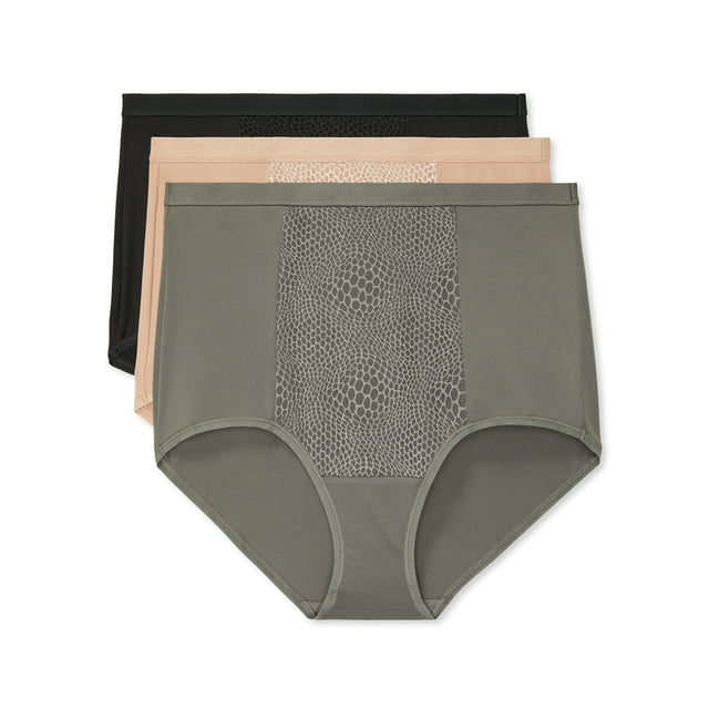 Warners® Blissful Benefits Women's Tummy-Smoothing Comfort Microfiber Brief 3-Pack