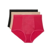 Warners  Blissful Benefits Womens Tummy-Smoothing Comfort Microfiber Brief 3-Pack