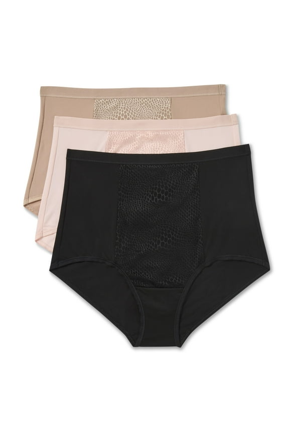 Warners® Blissful Benefits Women's Tummy-Smoothing Comfort Microfiber Brief 3-Pack