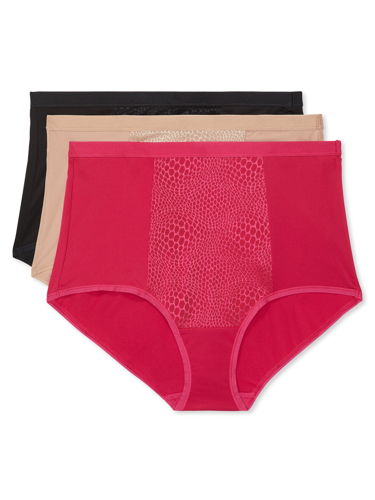 Warners® Blissful Benefits Tummy-Smoothing Comfort Microfiber Brief 3-Pack RS4433W - Walmart.com