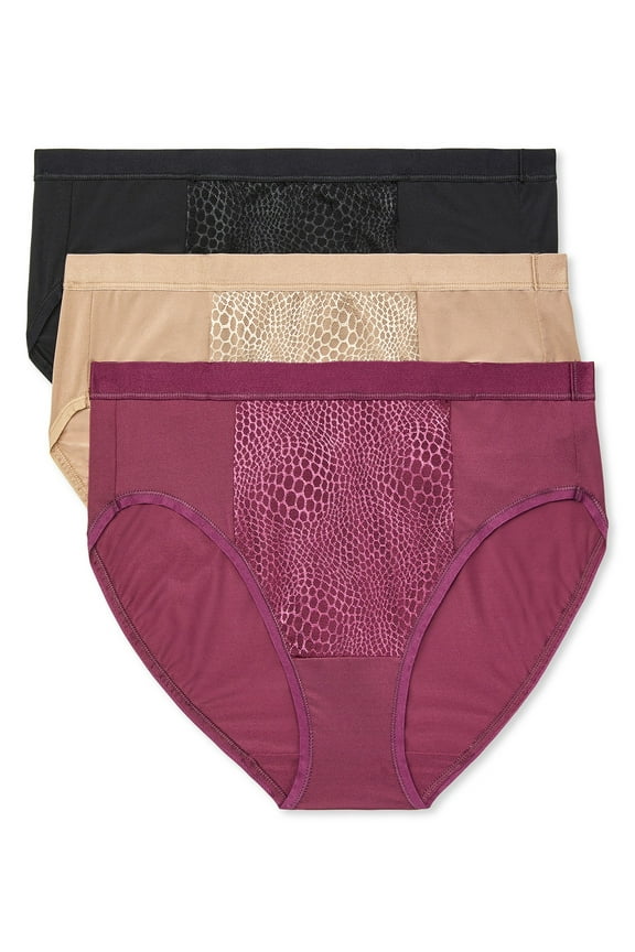 Tummy-Smoothing Microfiber Hi-Cut 3-Pack RT3383W