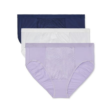 Blissful Benefits by Warner's® Women's Tummy Smoothing Hi-Cut Panties, 3-Pack