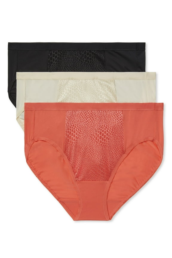 Tummy-Smoothing Microfiber Hi-Cut 3-Pack RT3383W