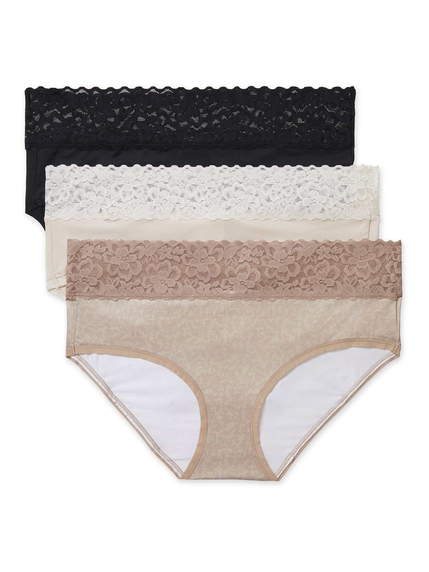 NIP Womens Warners Blissful Benefits 3 Pack Microfiber Hipster Panties Size  Sm 5