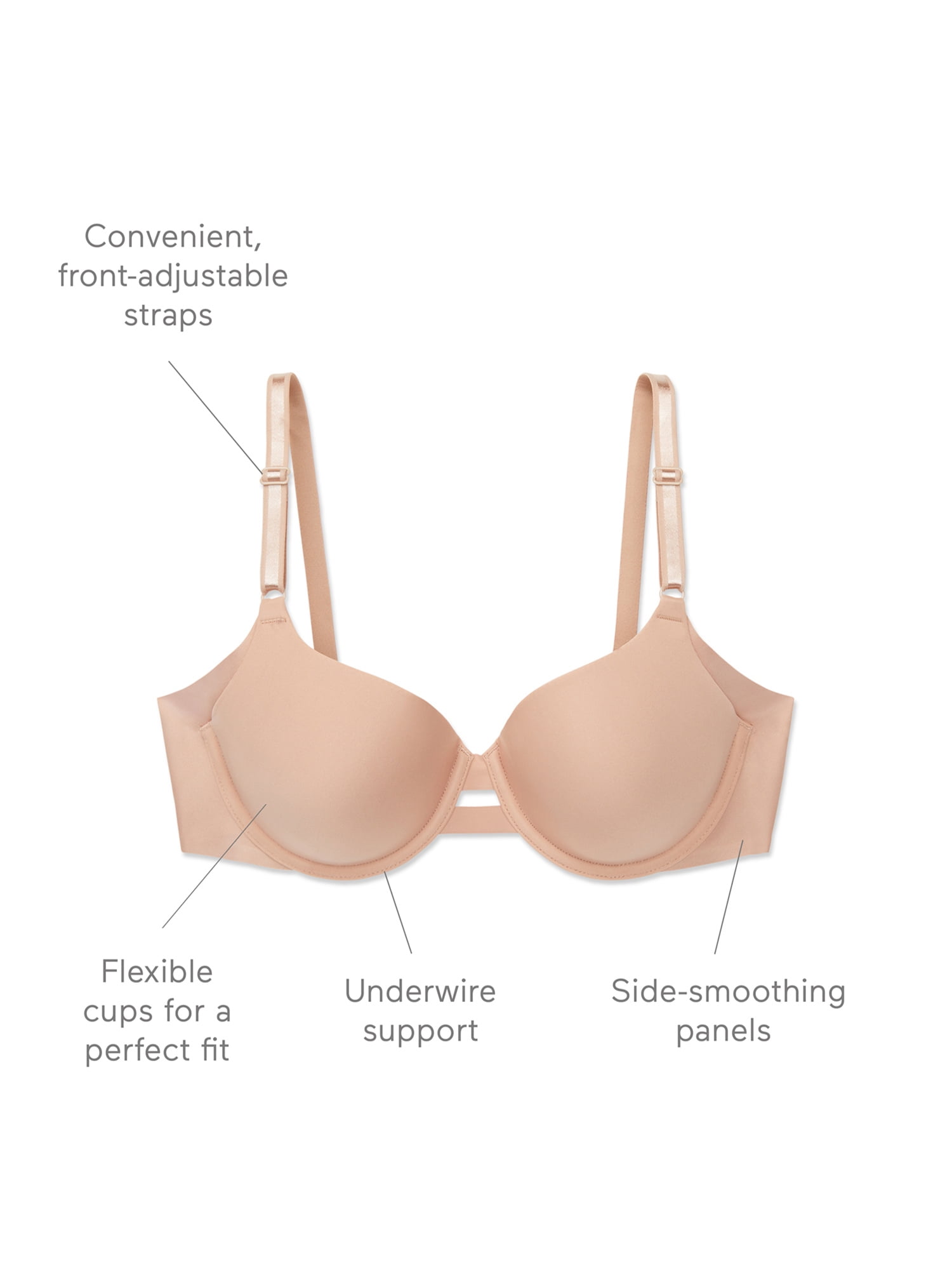 Warner's Women's Blissful Benefits Wireless Lift T-Shirt Bra 2-Pack  Rn1102w, Toasted Almond/Black, 36C : : Clothing, Shoes &  Accessories