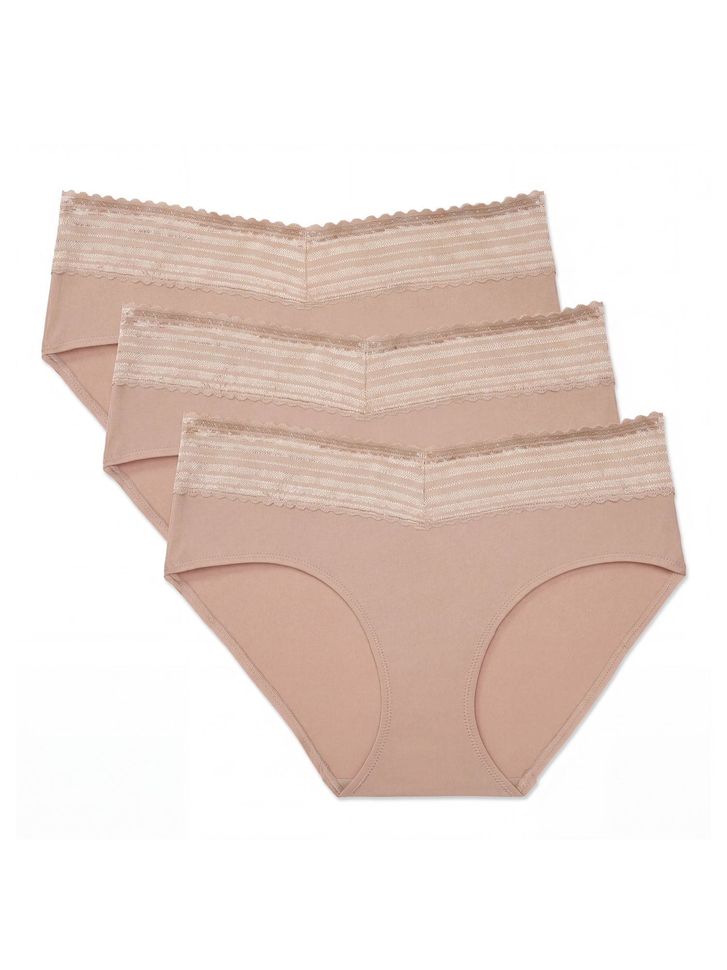 Warners Blissful Benefits Women's Dig-Free Micro Lace Hipster 3-Pack, Sizes S-3XL