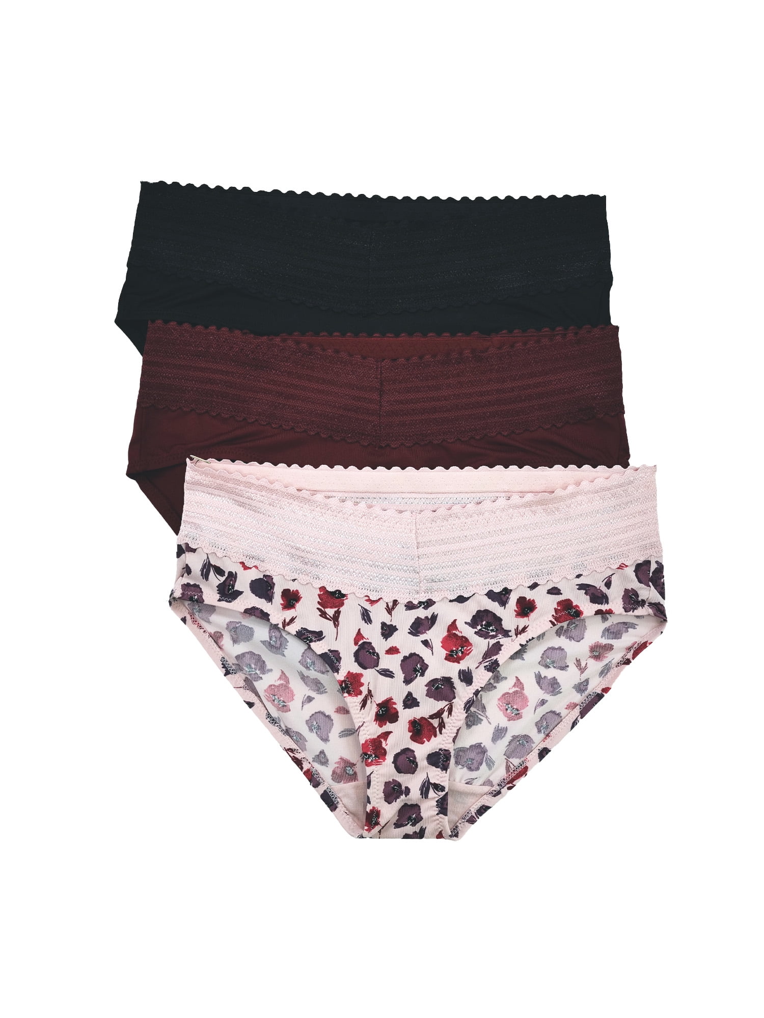 Warners® Blissful Benefits Women's Dig-Free Micro Lace Hipster 3-Pack, Sizes S-3XL