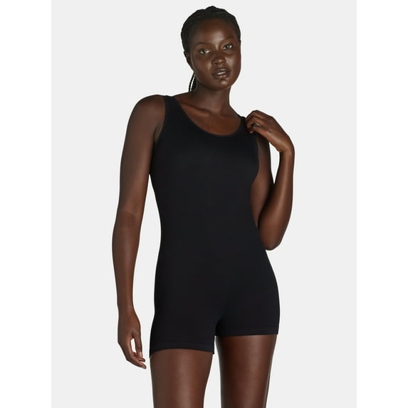 Warners Blissful Benefits Women's Seamless Smoothing Romper Bodysuit, 1-pack, Sizes XS - 3X