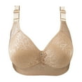 thumbnail image 1 of UPPADA Bras for Women Wirefree Women's Full Coverage Non Padded Comfort Front Button Bra Comfort Wire-Free Bra Plus Size Closure Everyday Bras Comfortable Bras for Women, 1 of 4