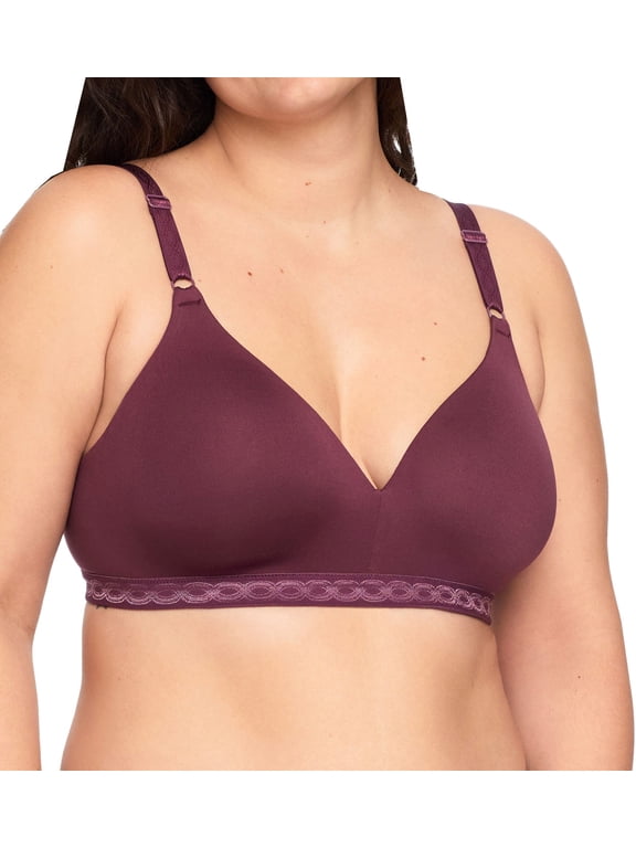 Women's Warner's 1269 Cloud 9 Wire Free Contour Bra (Burgandy 34A)
