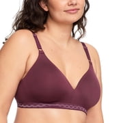 Warners Womens Cloud 9  Super Soft Wireless Lightly Lined Comfort Bra 1269, Burgundy, 36B