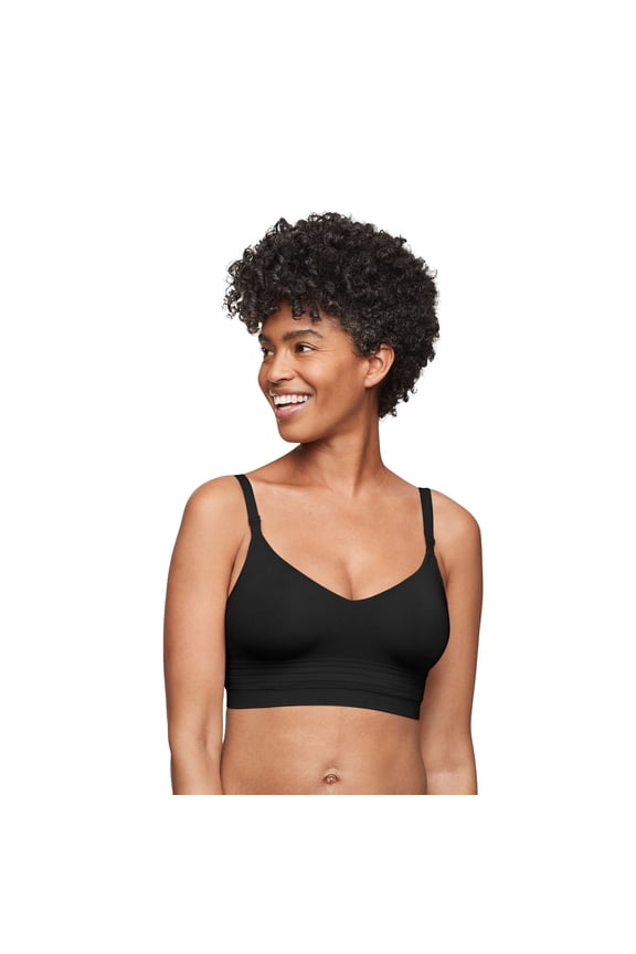 Easy Does It™ Allover Smoothing Seamless Longline Bra RM5501A Color: Black Size: 3X LARGE