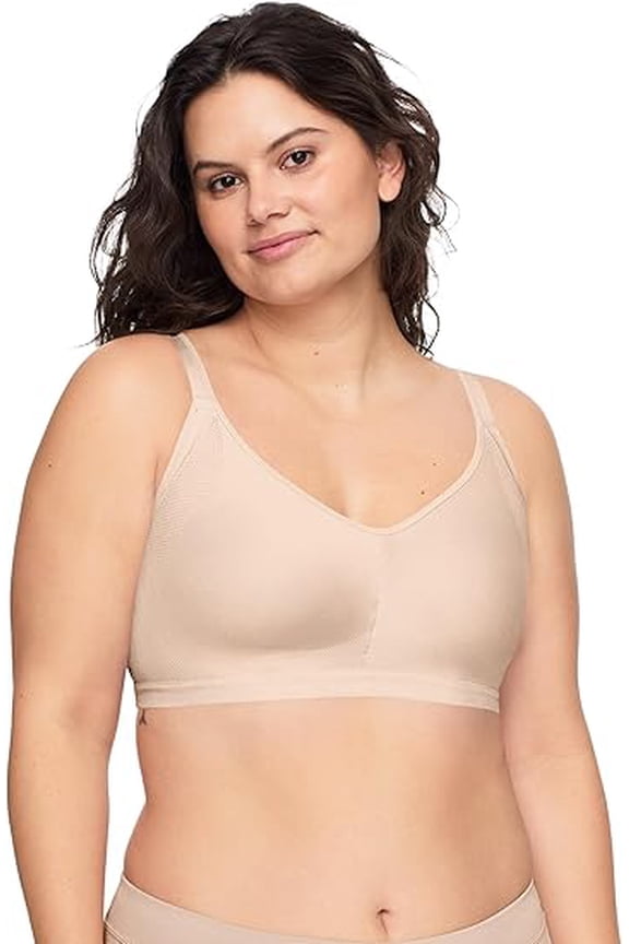 Easy Does It® Underarm-Smoothing with Seamless Stretch Wireless Lightly Lined Comfort Bra RM3911A Color: Butterscotch Size: X LARGE